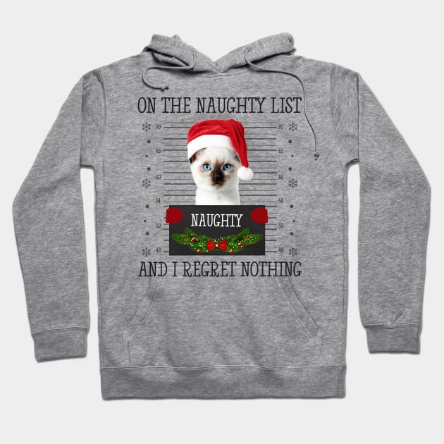 On The Naughty List, And I Regret Nothing Hoodie by CoolTees